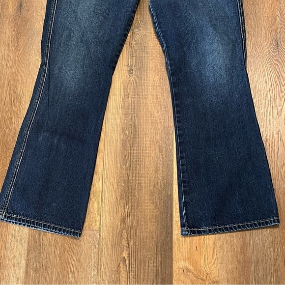 LEVIS Outback Demi Boot Cut Jeans WOMENS 14M 33x30 Blue Denim Dark Gradient Wash - Picture 4 of 16